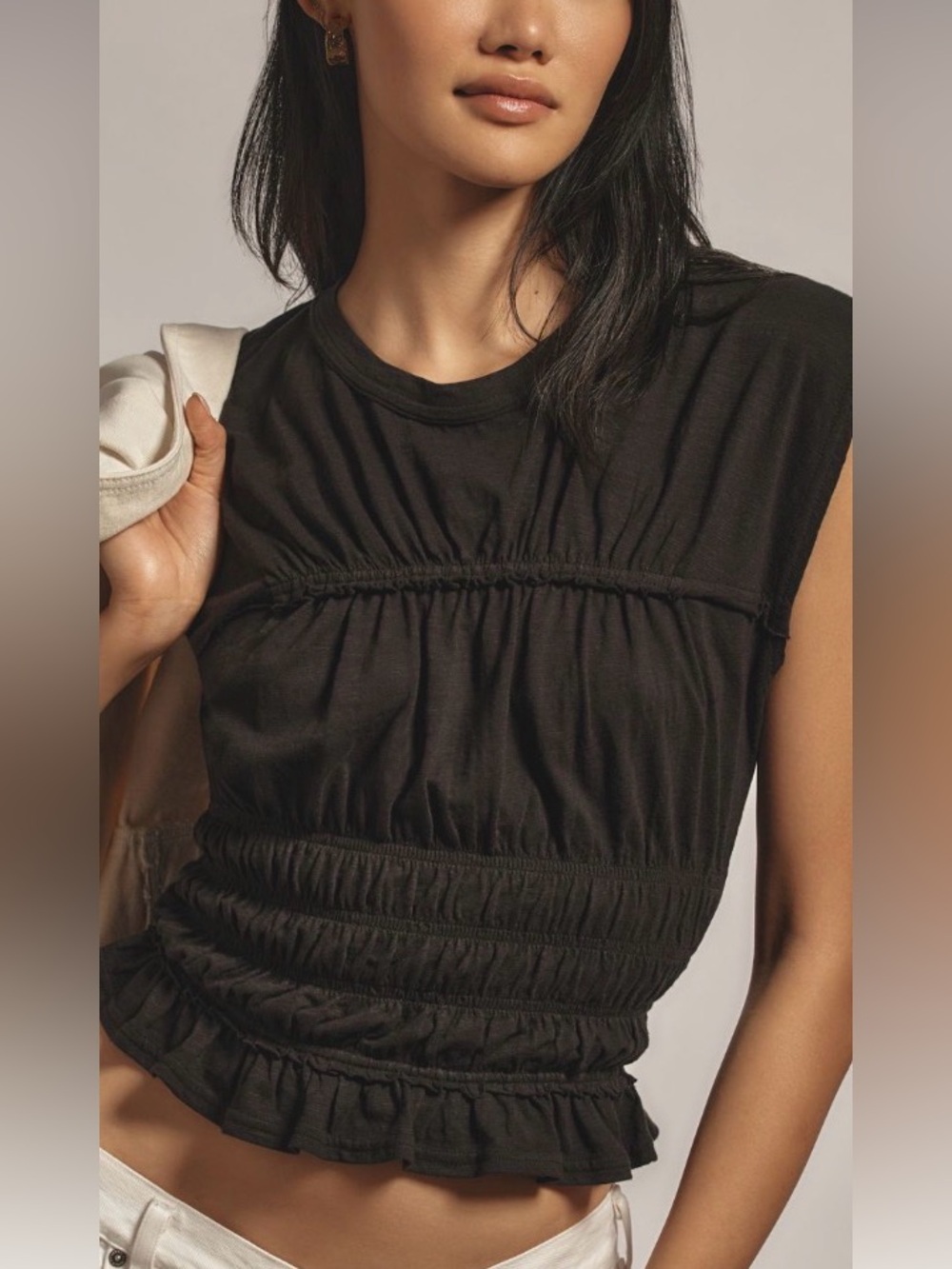 Pilcro Leah Gathered Tee..